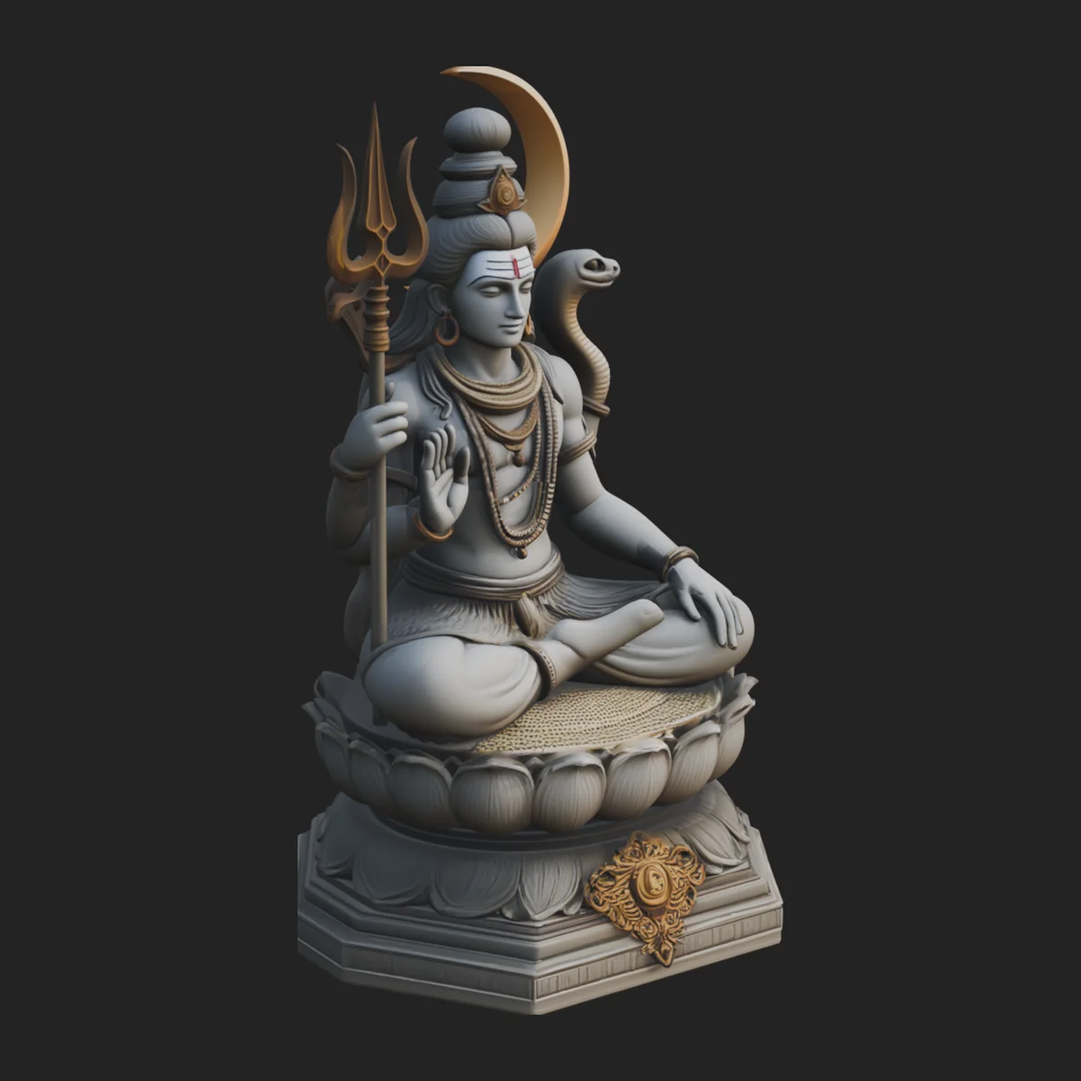 Shiva with Trident Statue Design 9