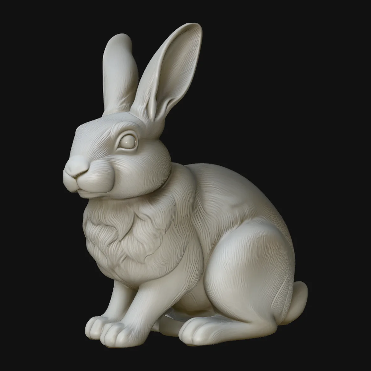Sitting Rabbit Statue Design 1