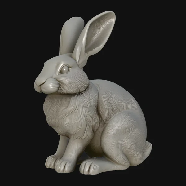 Sitting Rabbit Statue Design 3