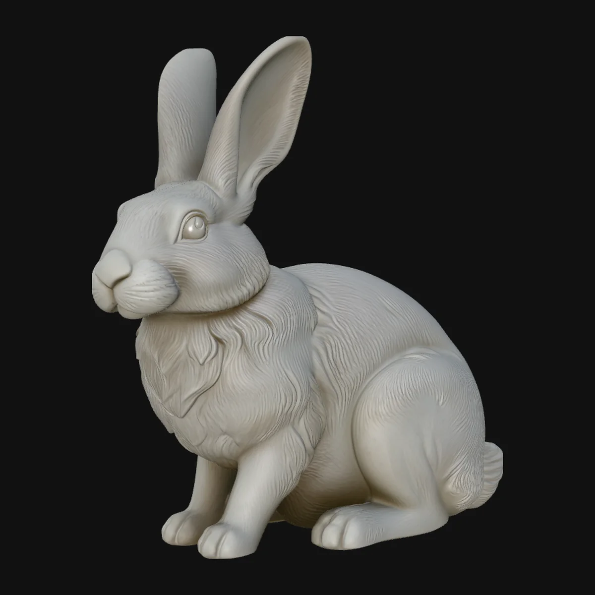 Sitting Rabbit Statue Design 4