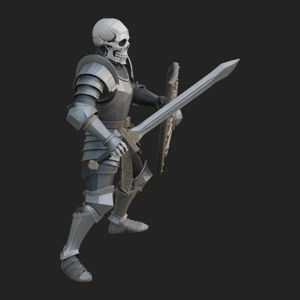Skeleton Knight Statue Design 3