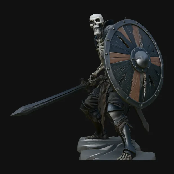 Skeleton Warrior Statue Design 1