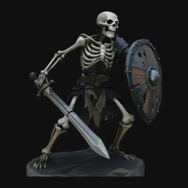 Skeleton Warrior Statue Design 2