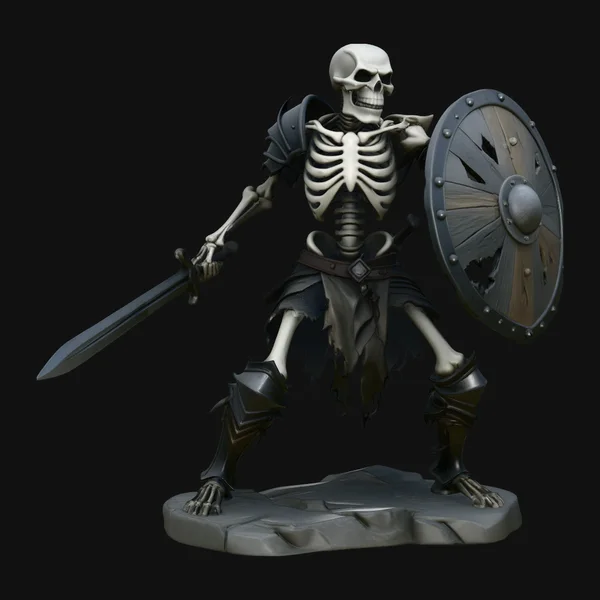 Skeleton Warrior Statue Design 3
