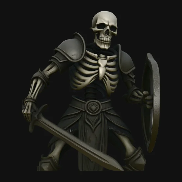 Skeleton Warrior Statue Design 6