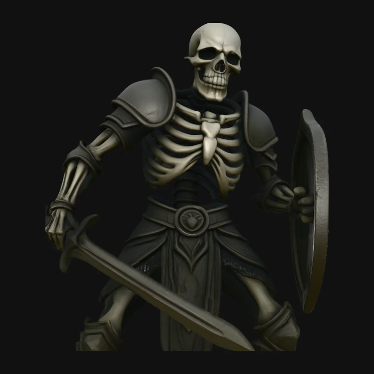 Skeleton Warrior Statue Design 6
