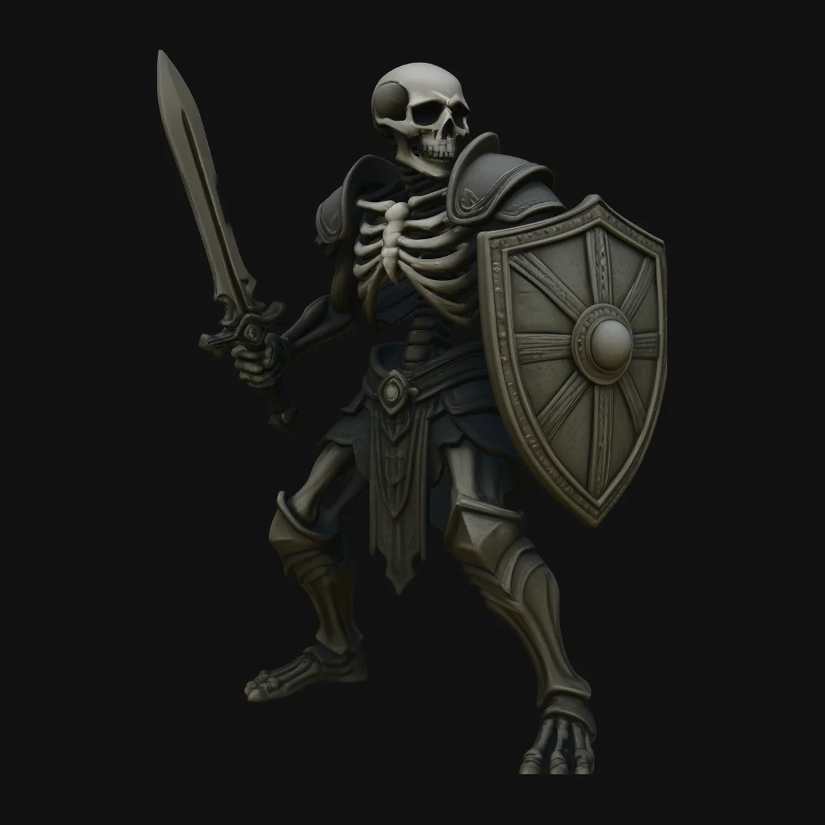 Skeleton Warrior Statue Design 7