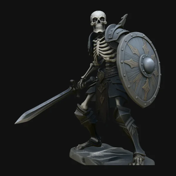 Skeleton Warrior Statue Design 8