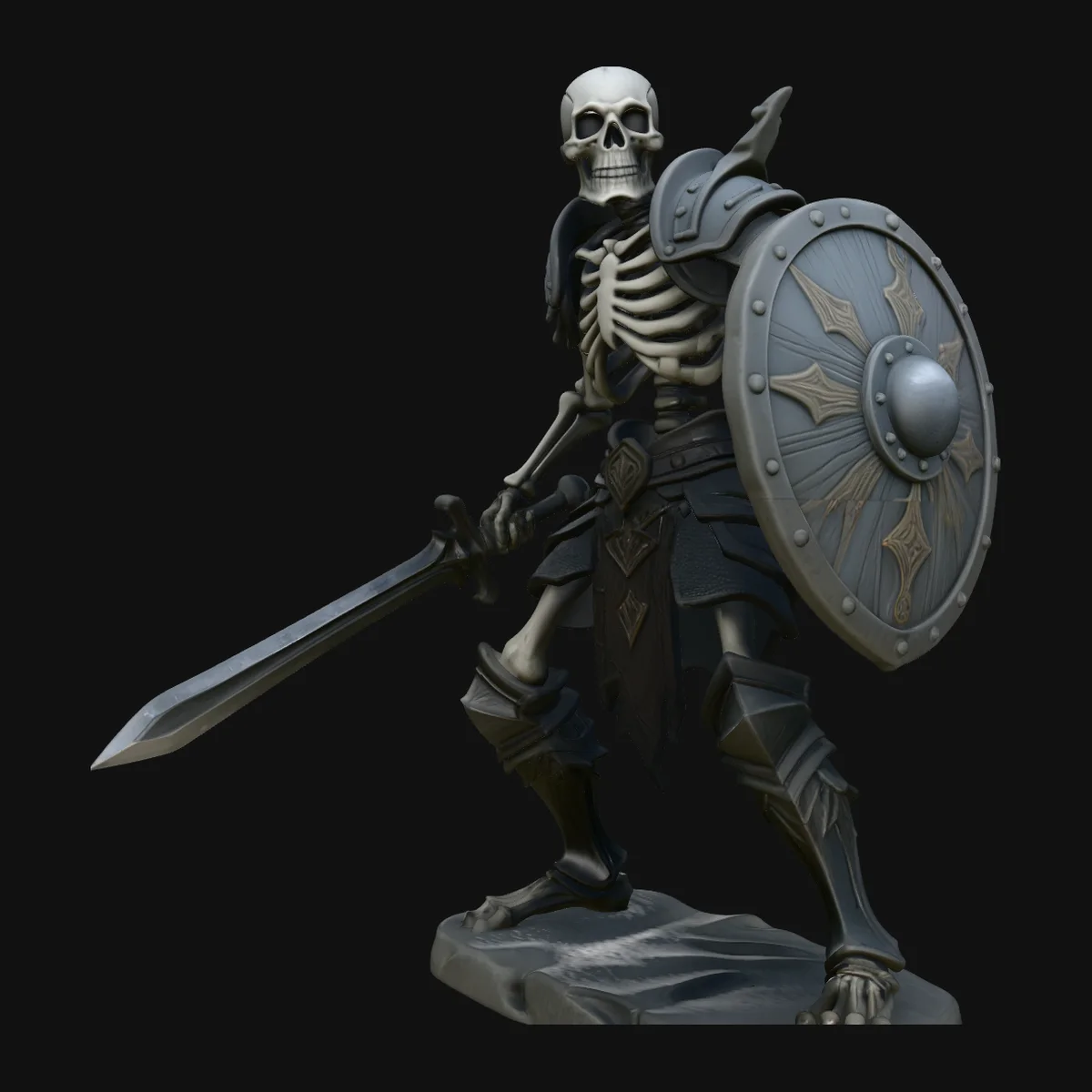 Skeleton Warrior Statue Design 8