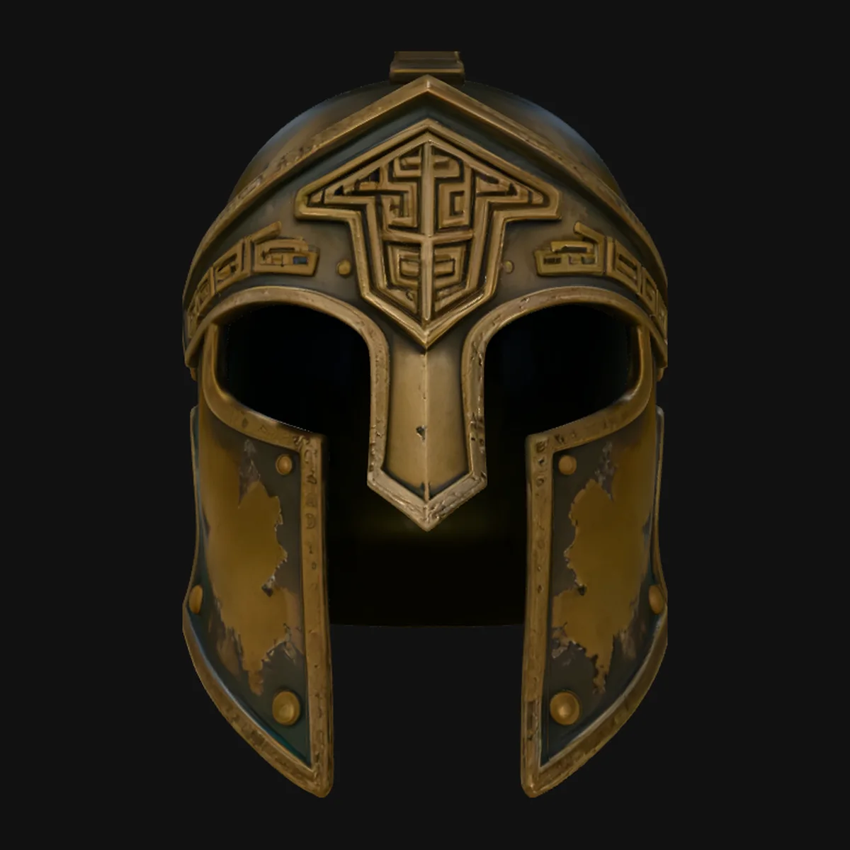 Spartan Bronze Helmet Design 2