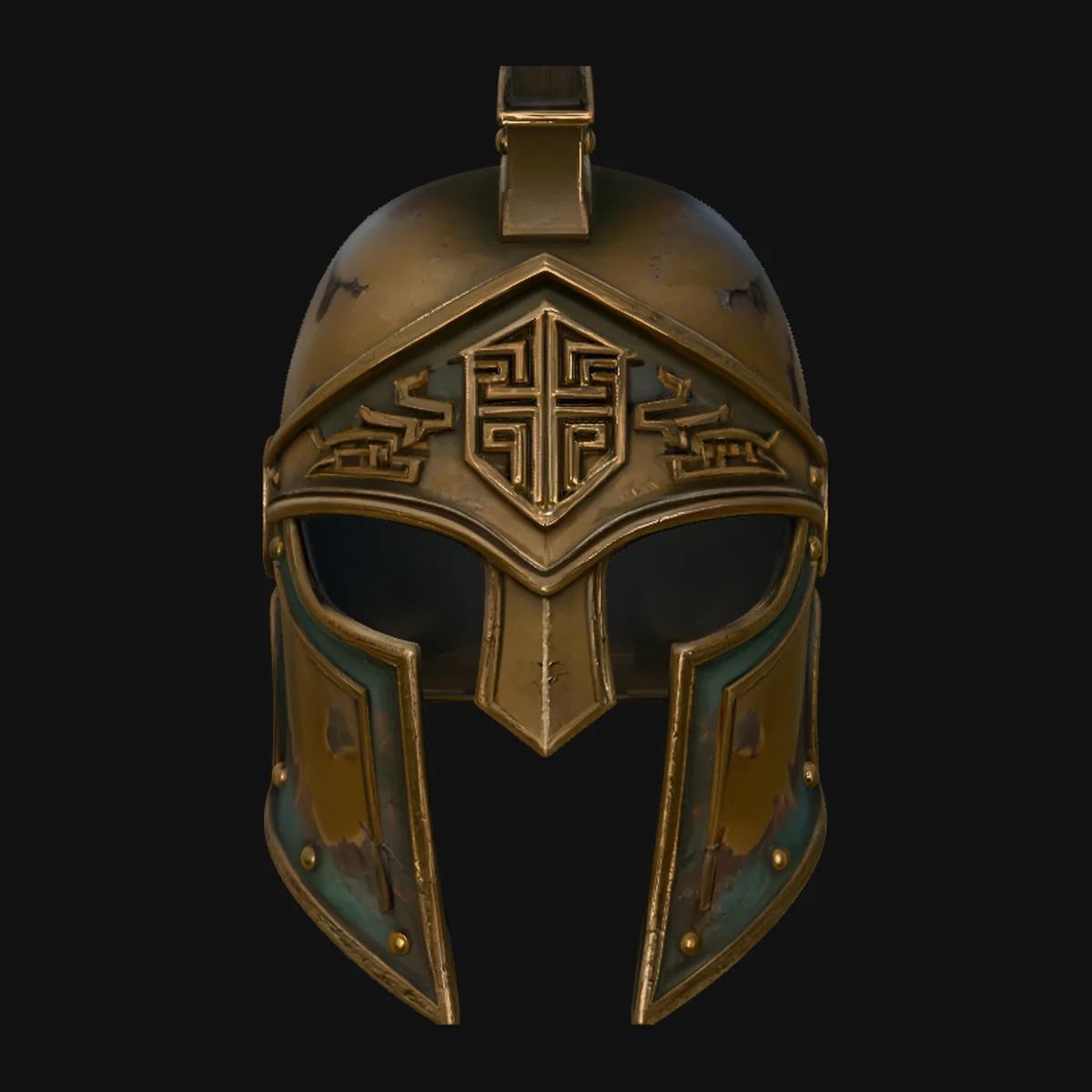Spartan Bronze Helmet Design 3