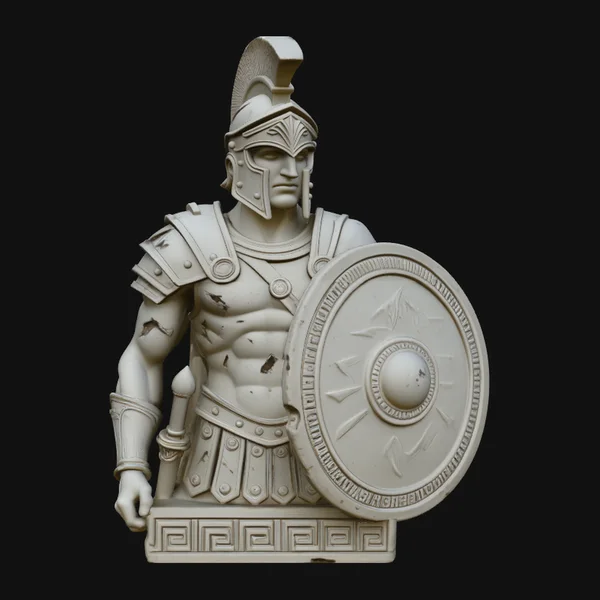 Spartan Warrior Bust Statue Design 2