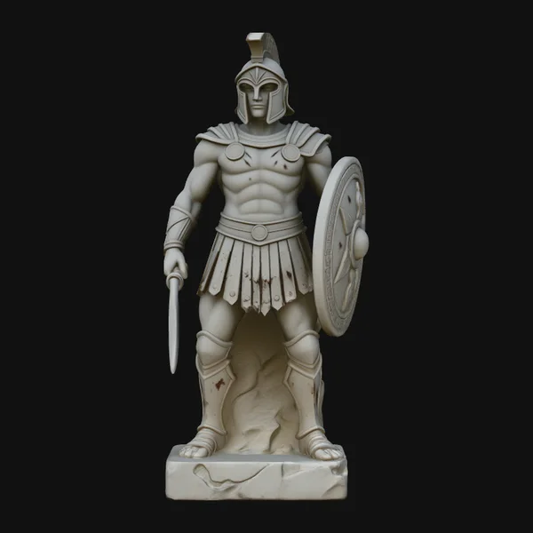Spartan Warrior Bust Statue Design 4