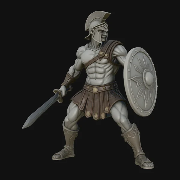 Spartan Warrior Statue Design 1