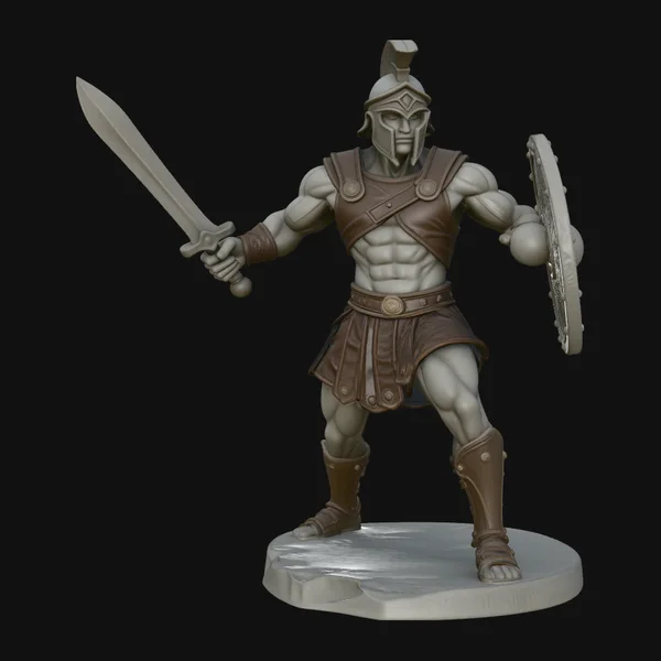 Spartan Warrior Statue Design 2
