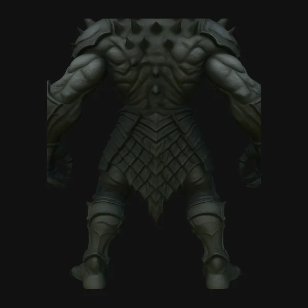 Spiked Demon Creature Statue Design 4
