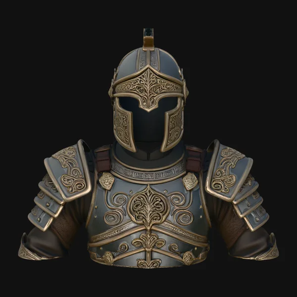 Spiked Helm Knight Armor Bust Statue Design 5