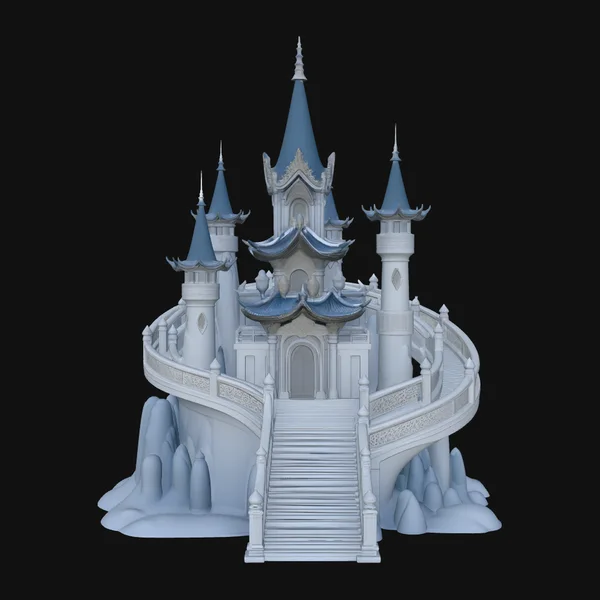 Spired Fairytale Castle Model Design 2