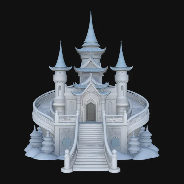 Spired Fairytale Castle Model Design 3