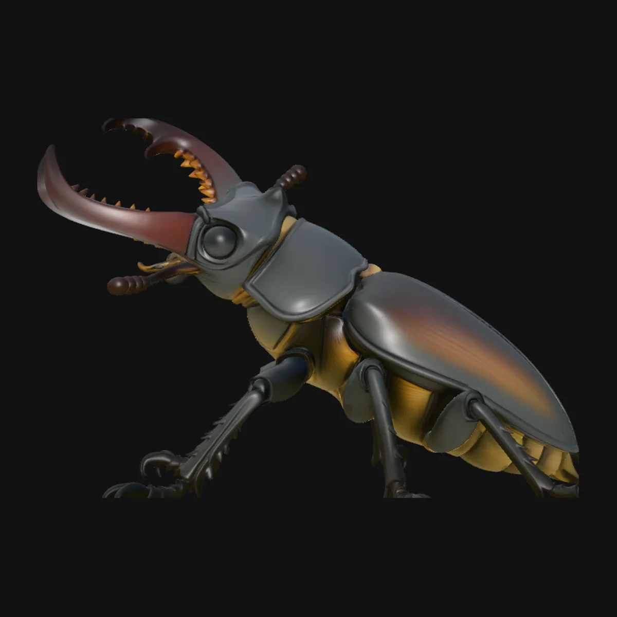 Stag Beetle Statue Design 3