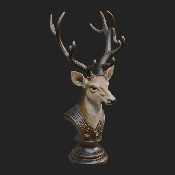Stag Head Wall Mount Design 3