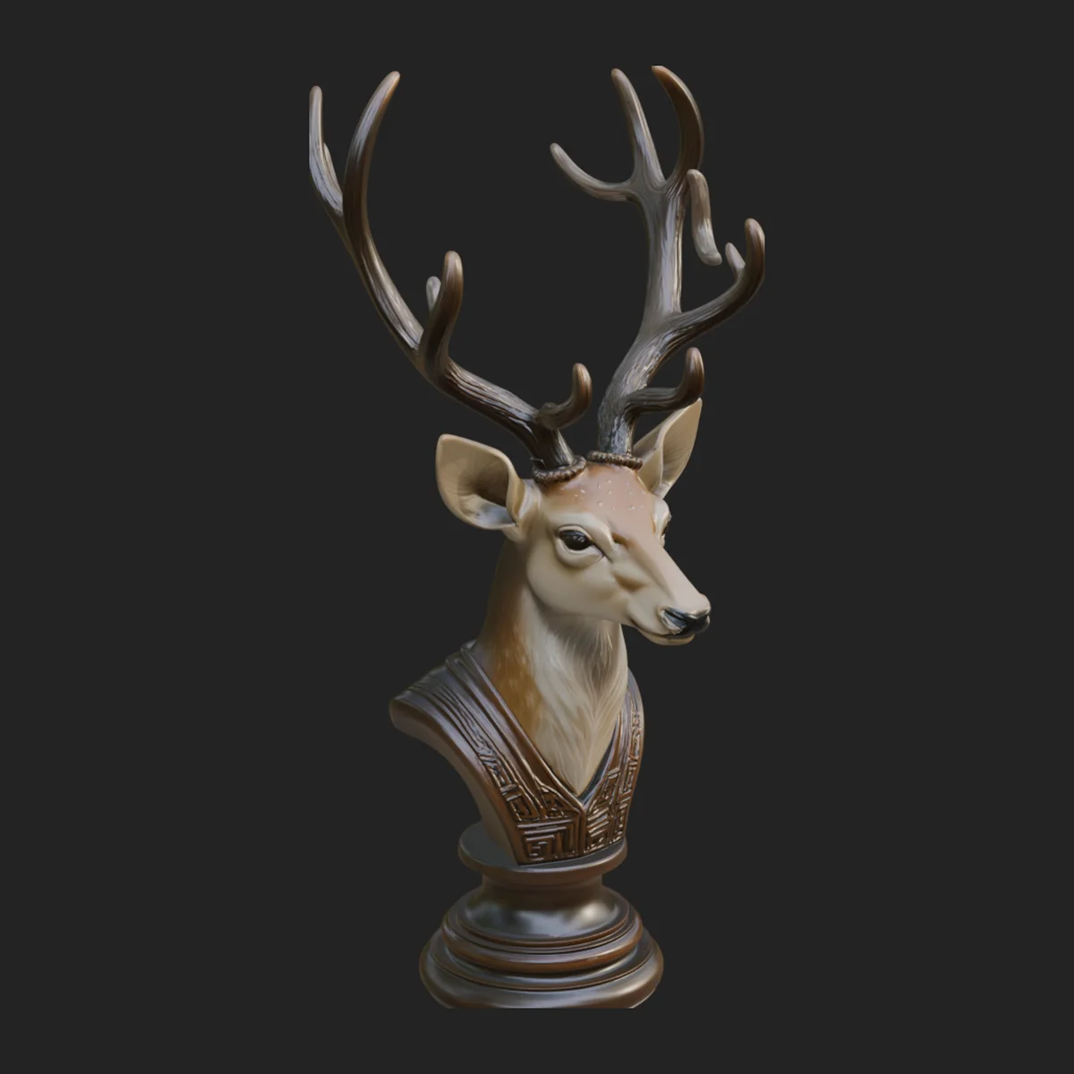 Stag Head Wall Mount Design 3