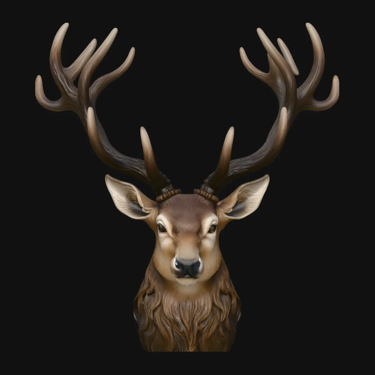 Stag Head Wall Plaque Design 1