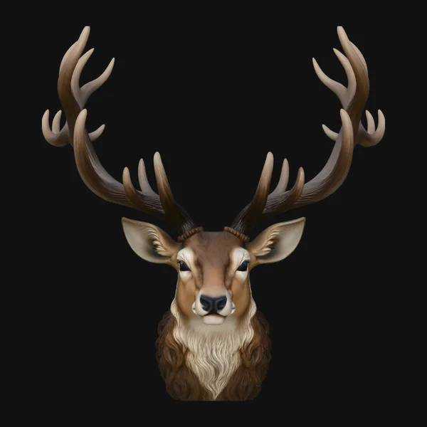 Stag Head Wall Plaque Design 2