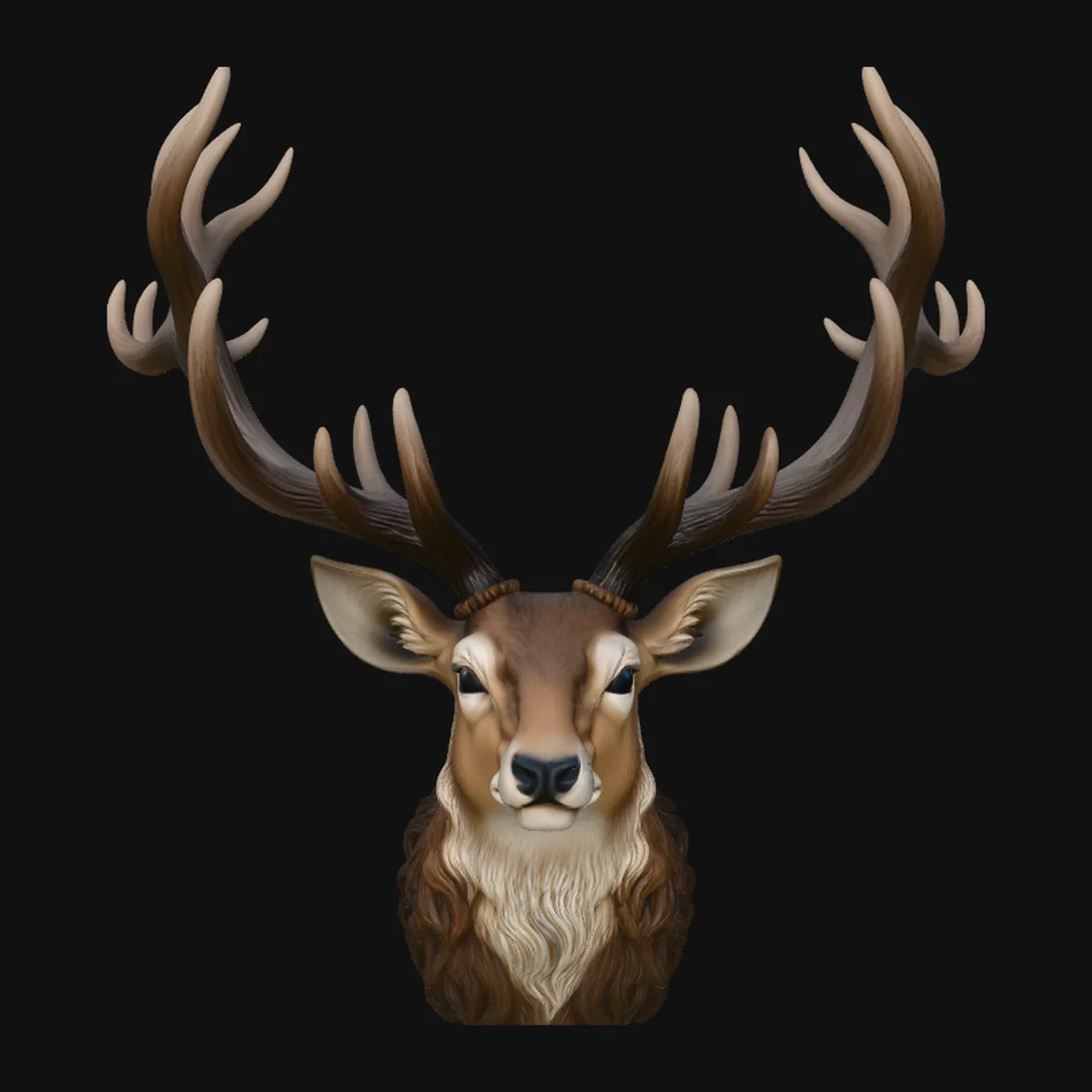 Stag Head Wall Plaque Design 2
