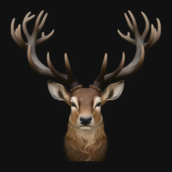 Stag Head Wall Plaque Design 3