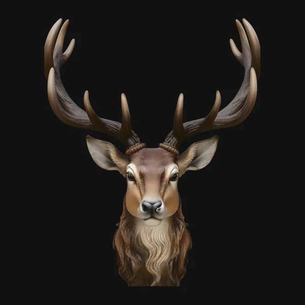 Stag Head Wall Plaque Design 4