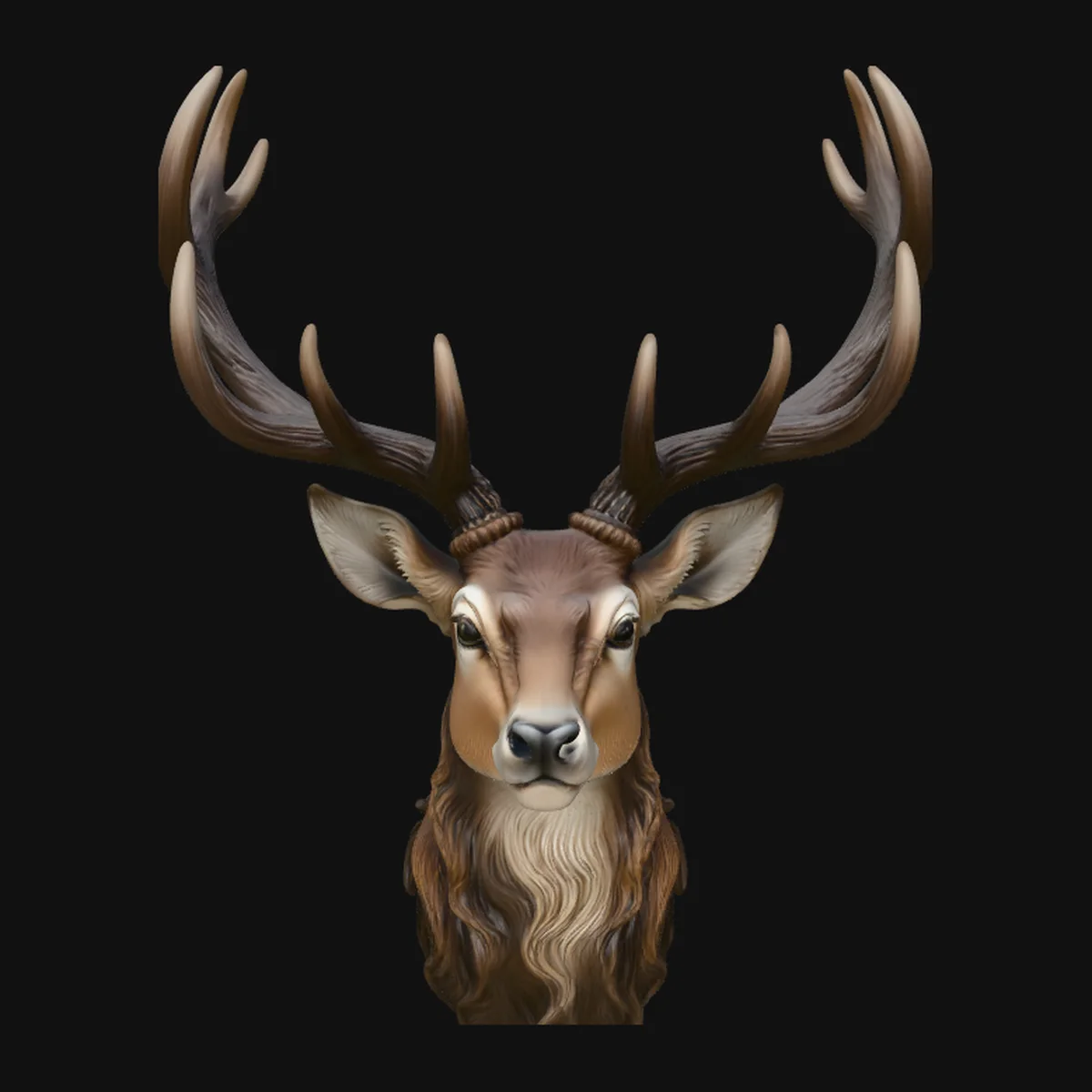 Stag Head Wall Plaque Design 4