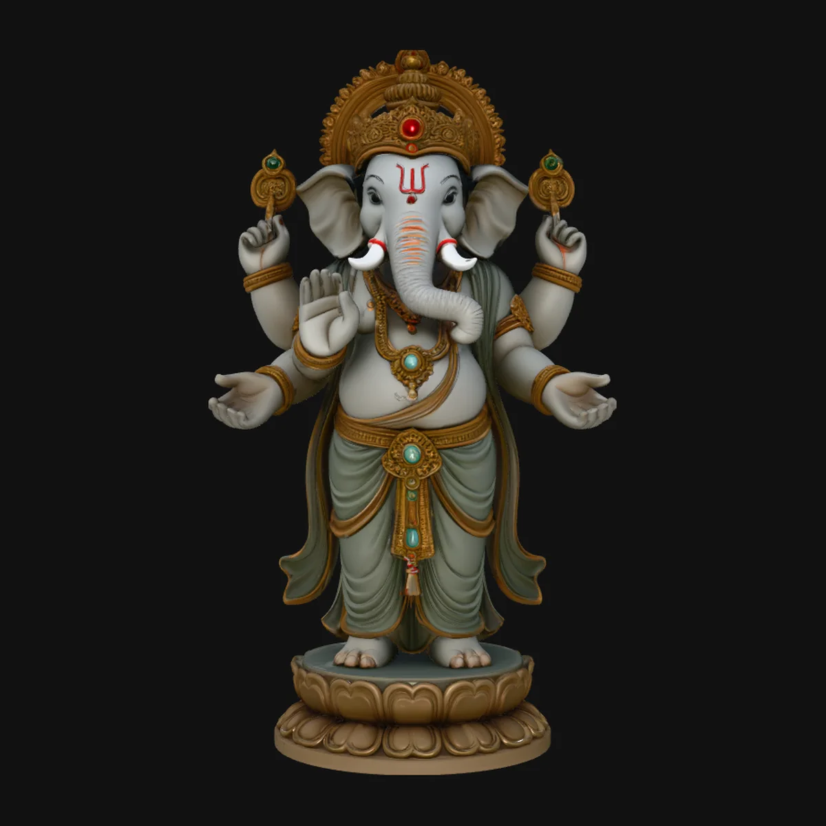 Standing Ganesha Statue Design 3