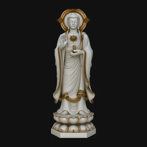 Standing Guanyin on Lotus Statue Design 2