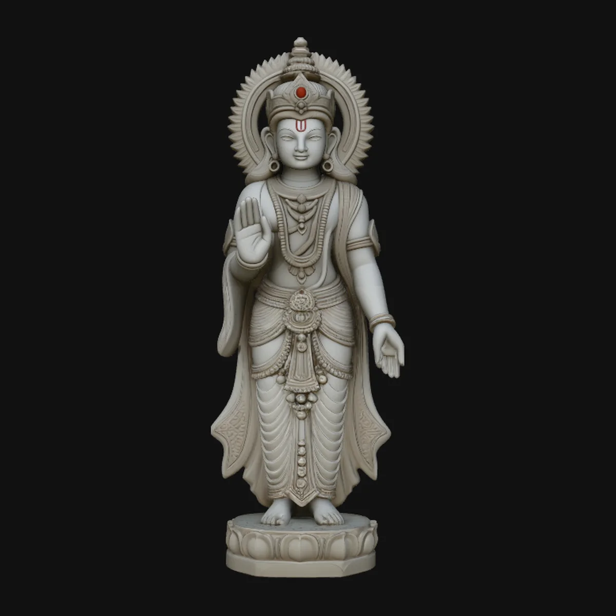 Standing Hindu Deity Statue Design 1