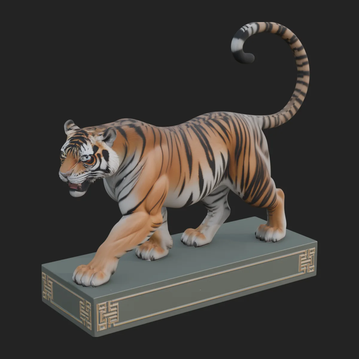 Standing Tiger Statue Design 4