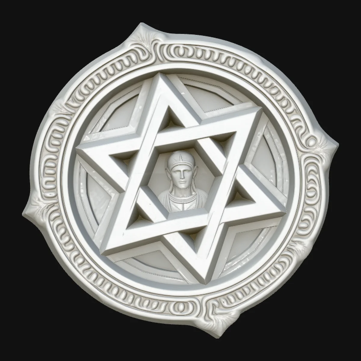 Star of David Medallion Pendant Design 1