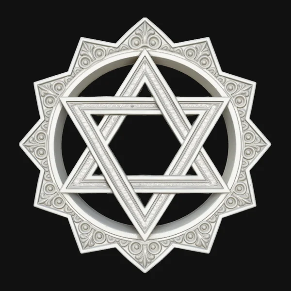 Star of David Medallion Pendant Design 4