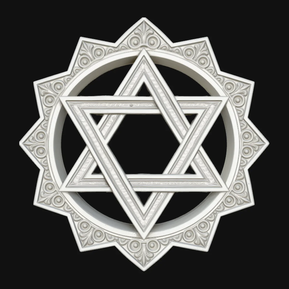 Star of David Medallion Pendant Design 4