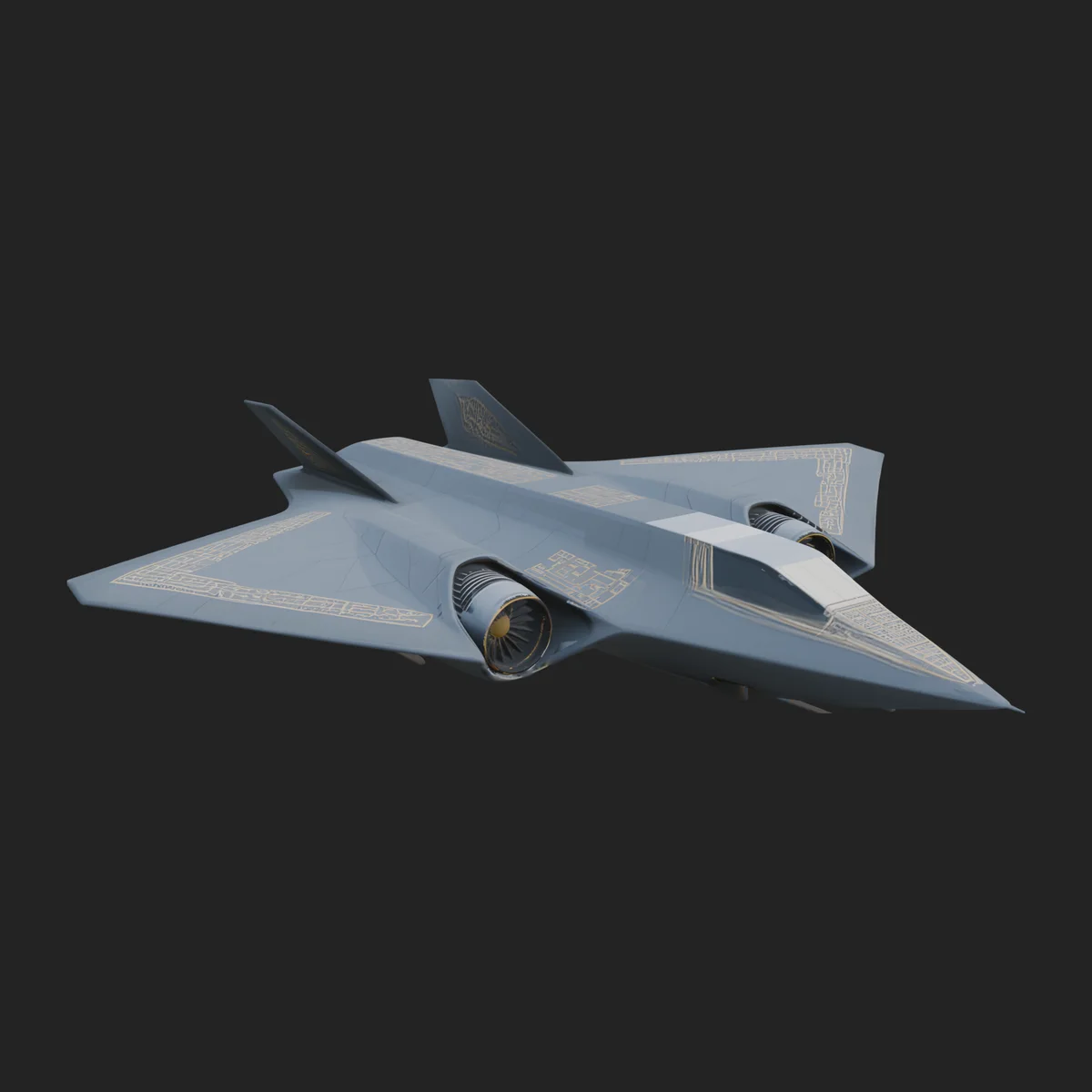 Stealth Bomber Plane Model Design 12