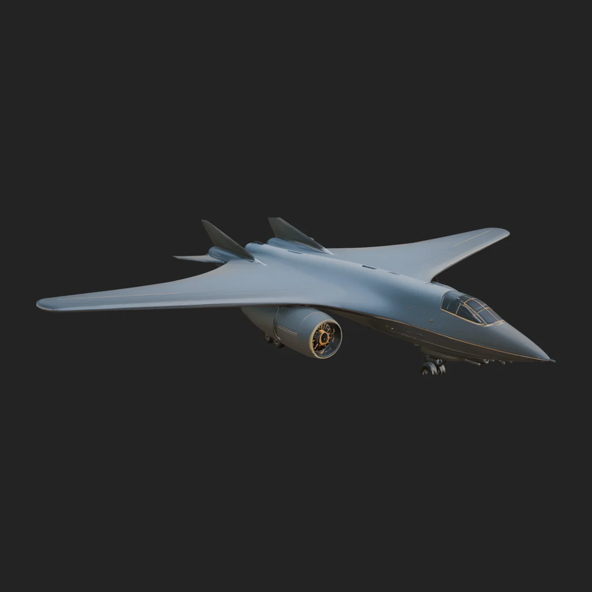 Stealth Bomber Plane Model Design 14