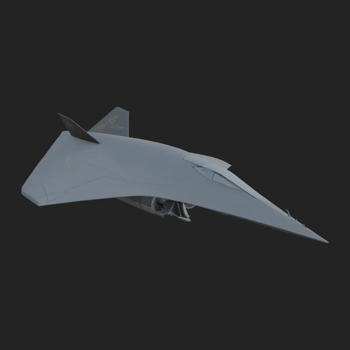 Stealth Bomber Plane Model Design 17