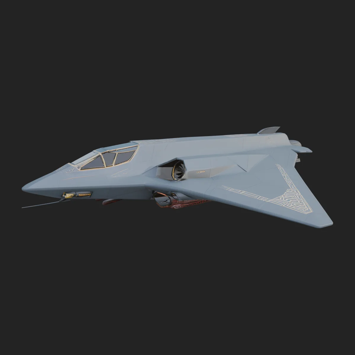 Stealth Bomber Plane Model Design 6