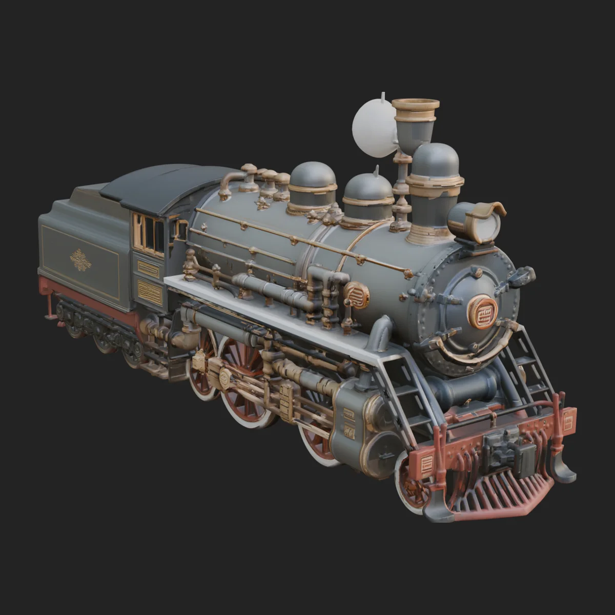 Steam Locomotive Model Design 11