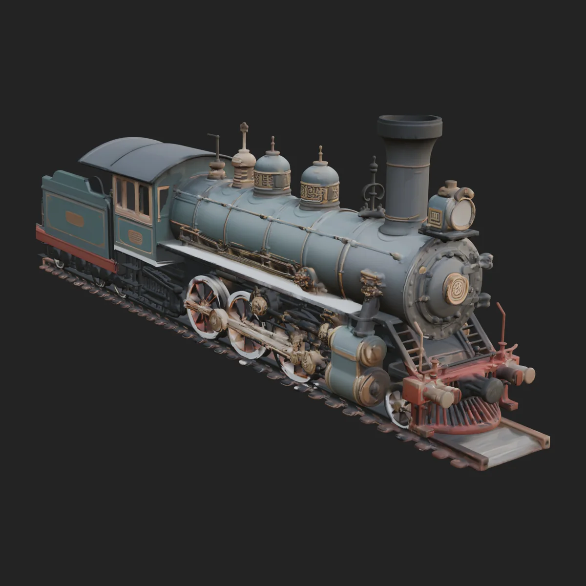 Steam Locomotive Model Design 14