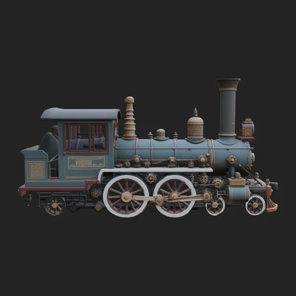 Steam Locomotive Model Design 17