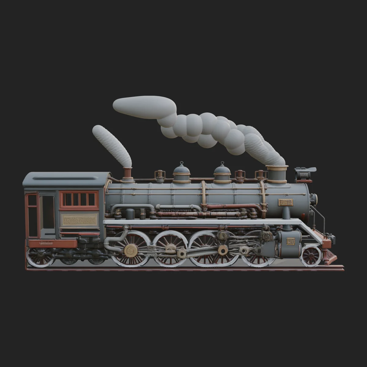 Steam Locomotive Model Design 5