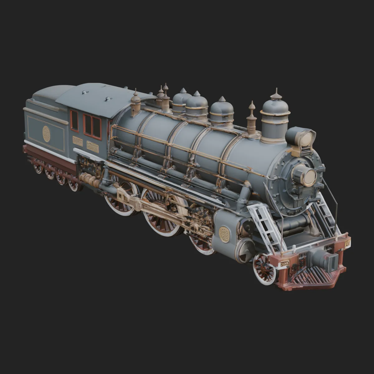 Steam Locomotive Model Design 7