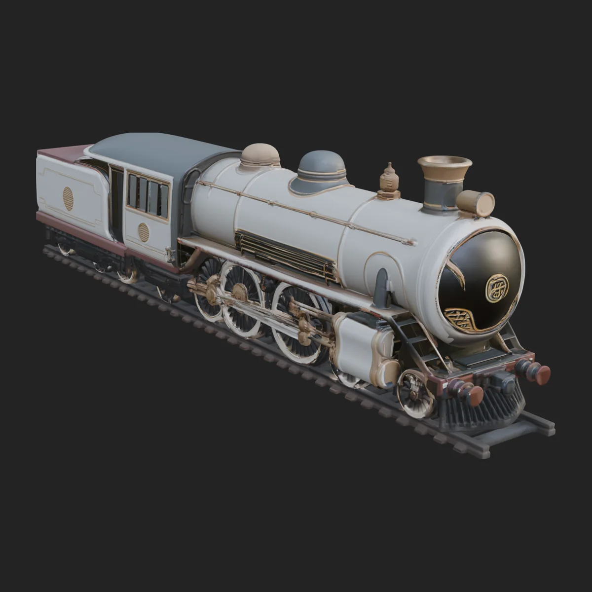 Steam Locomotive Model Design 8