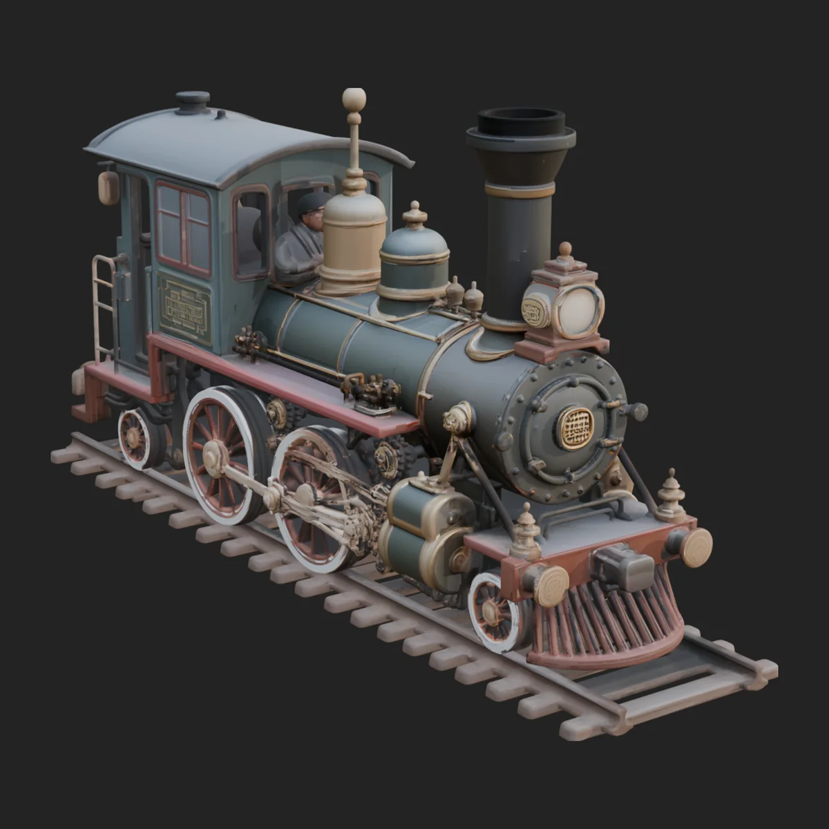 Steam Locomotive Model Design 9